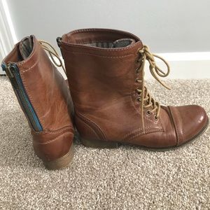 Madden Girl Brown Combat Boots